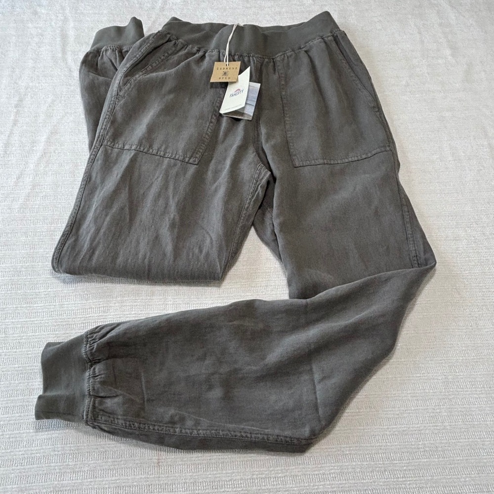 Faherty Arlie Day Pant Surplus Green Linen Tencel Joggers WBC0001 XS NEW